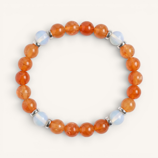 Opalite & Orange Chalcedony 'Inspiration' Bracelet