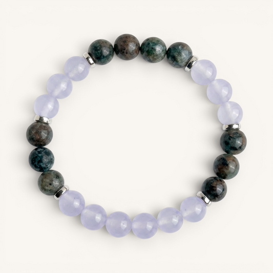 Yooperlite & Violet Chalcedony 'Evening Ease' Bracelet