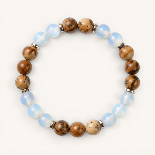 Opalite & Picture Jasper 'Calm Focus' Bracelet