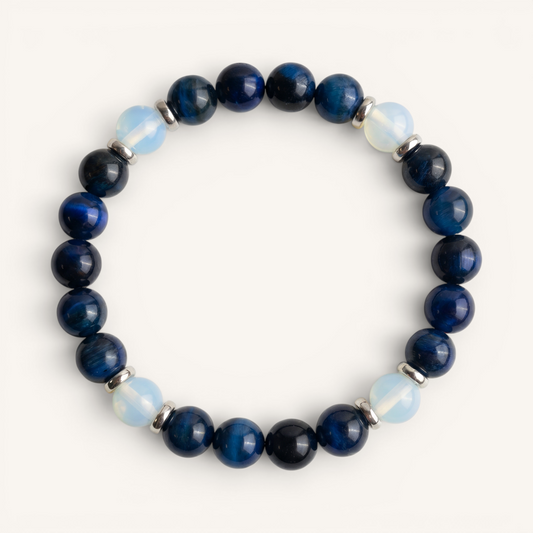 Blue Tiger's Eye & Opalite 'Poise' Bracelet