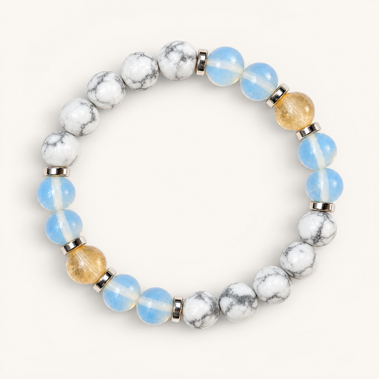 Howlite & Citrine 'Bright Clarity' Bracelet