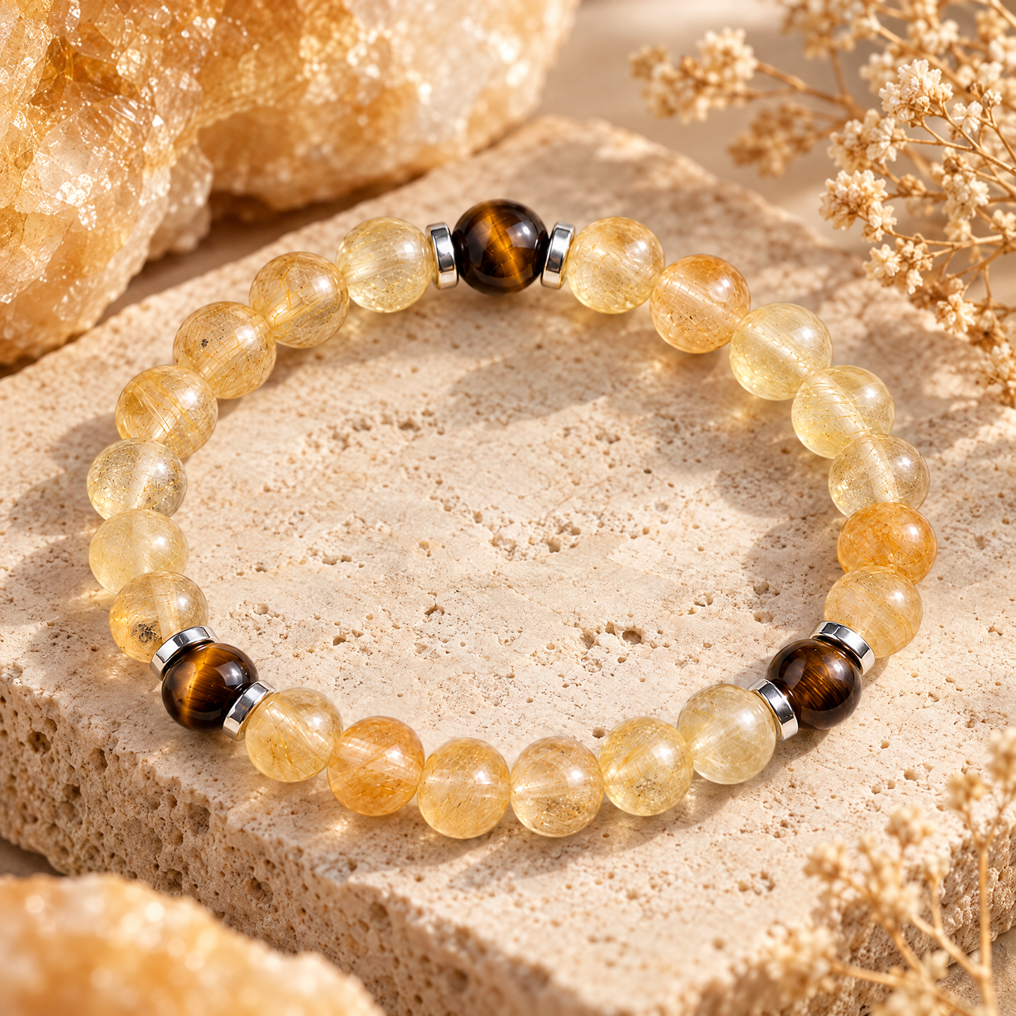 Tiger's Eye & Citrine 'Spark' Bracelet