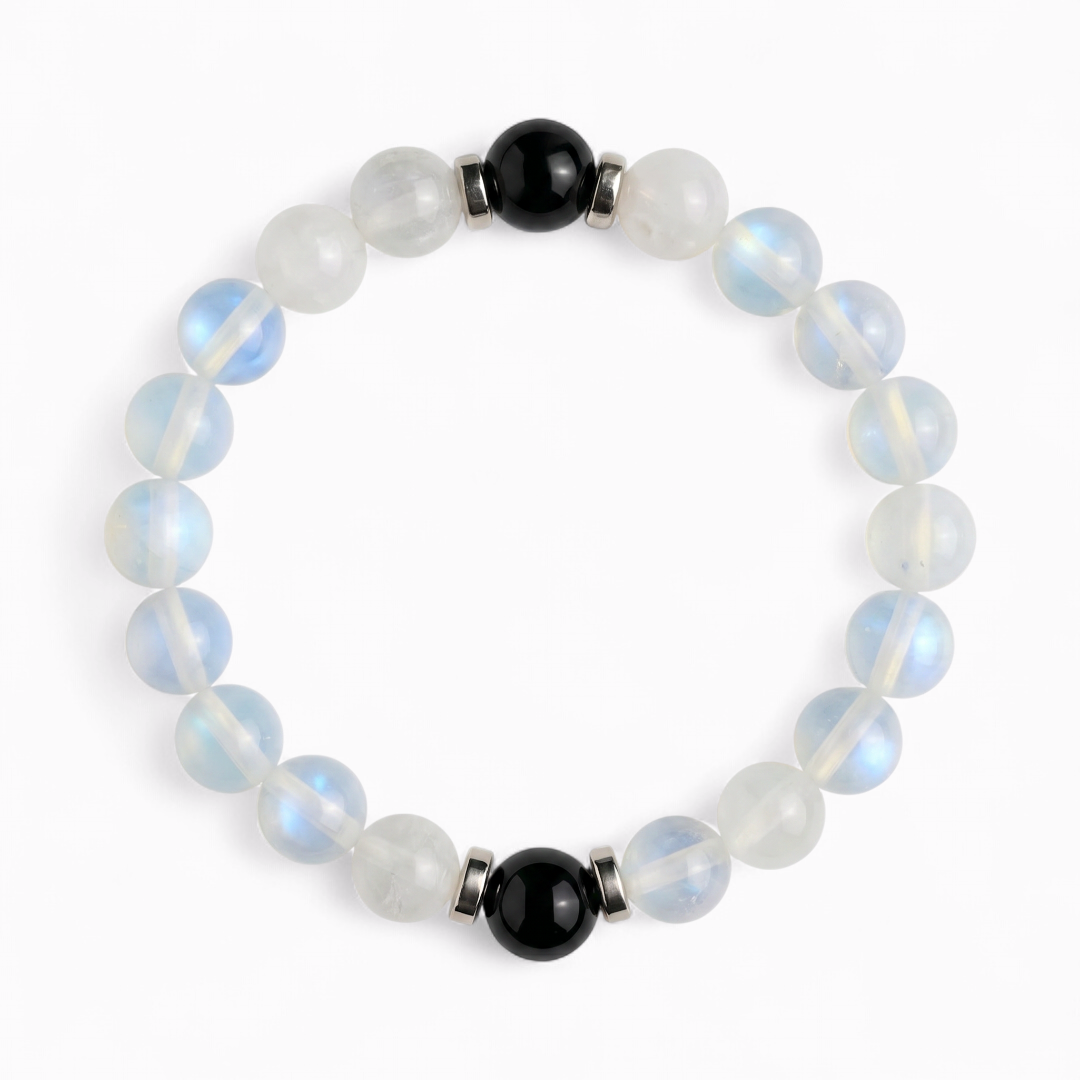 White Jade & Opalite 'Gentle Clarity' Bracelet