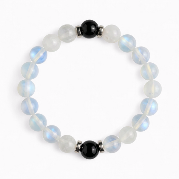 White Jade & Opalite 'Gentle Clarity' Bracelet