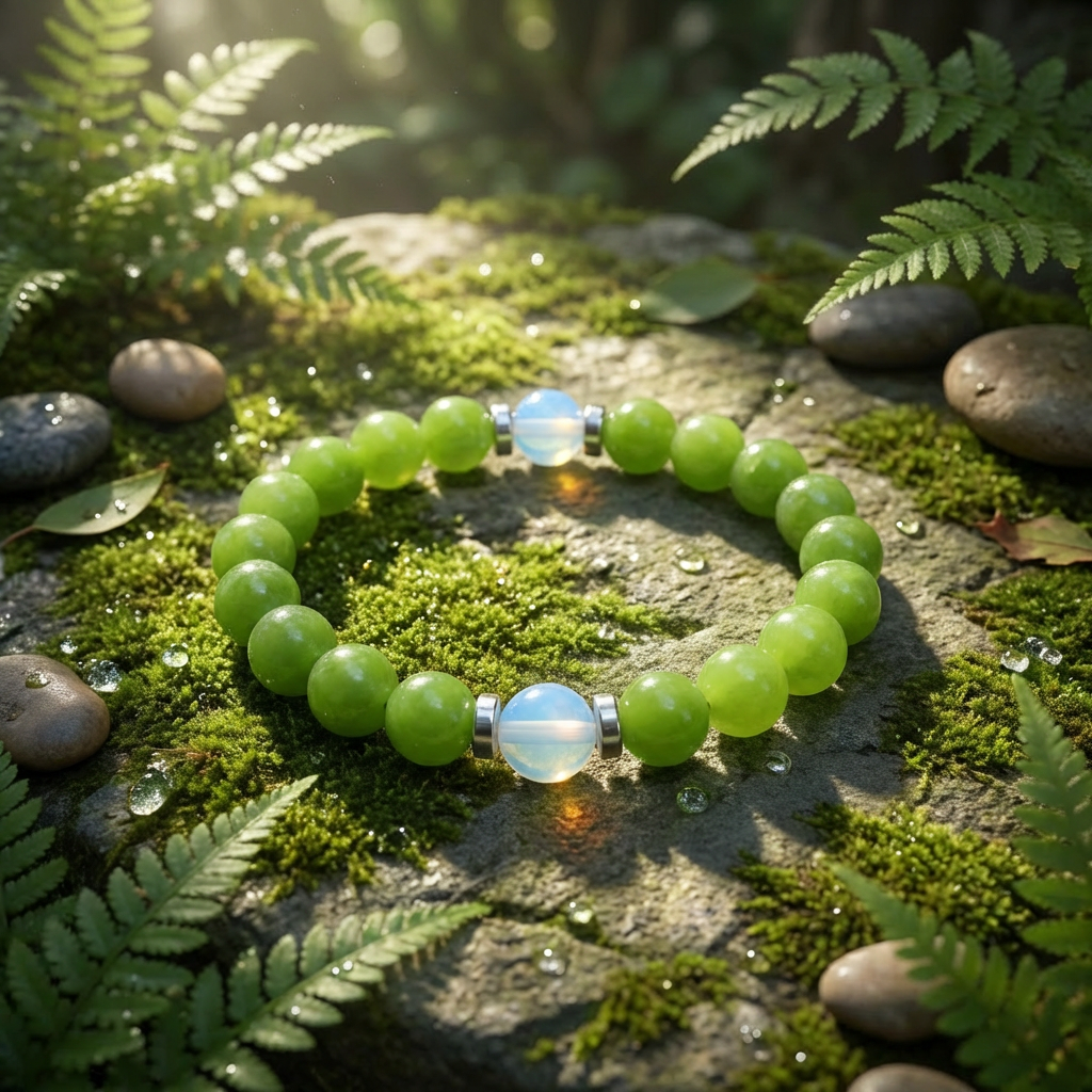 Green Chalcedony & Opalite 'Fresh Start' Bracelet