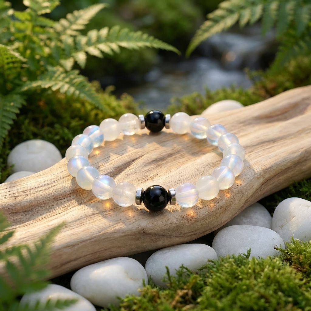 White Jade & Opalite 'Gentle Clarity' Bracelet