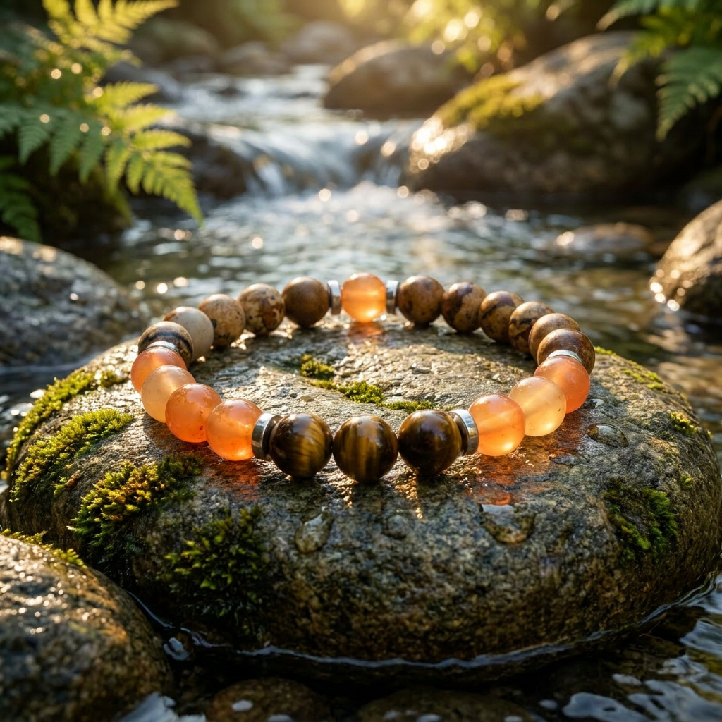 Tiger's Eye & Orange Chalcedony 'Empowerment' Bracelet