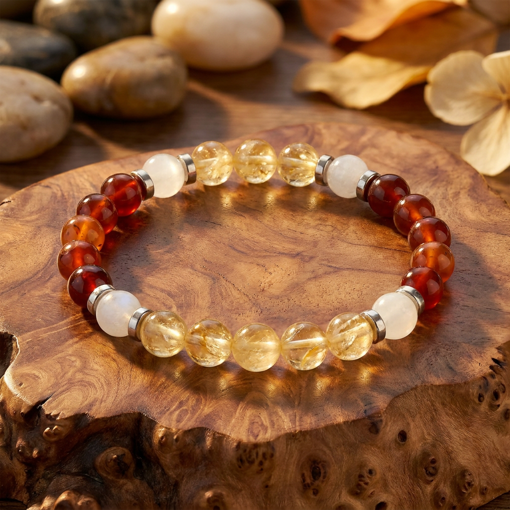 Red Agate & Citrine 'Energize' Bracelet