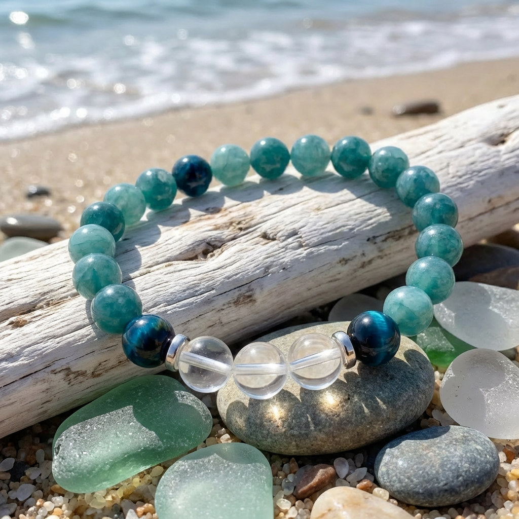 Apatite & White Jade 'Clear Mind' Bracelet