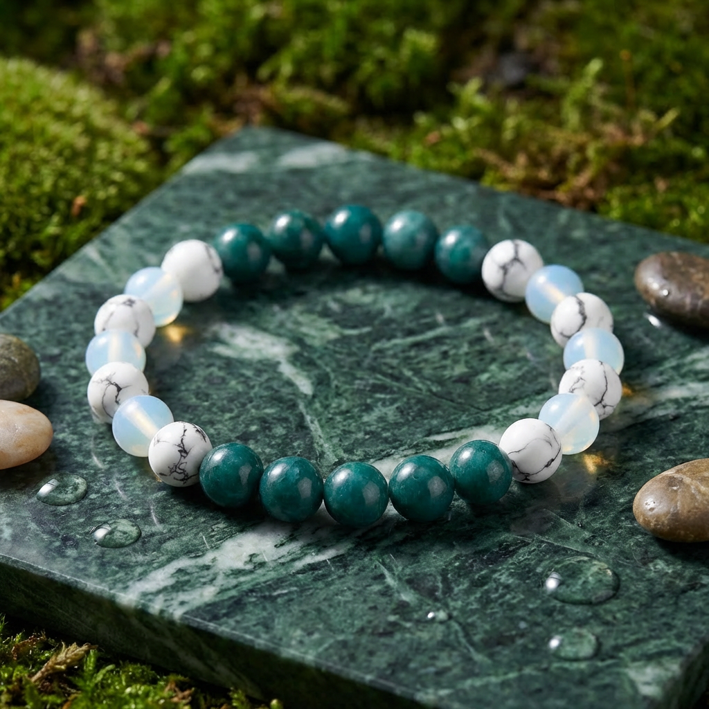 Howlite & Apatite 'Quiet Mind' Bracelet