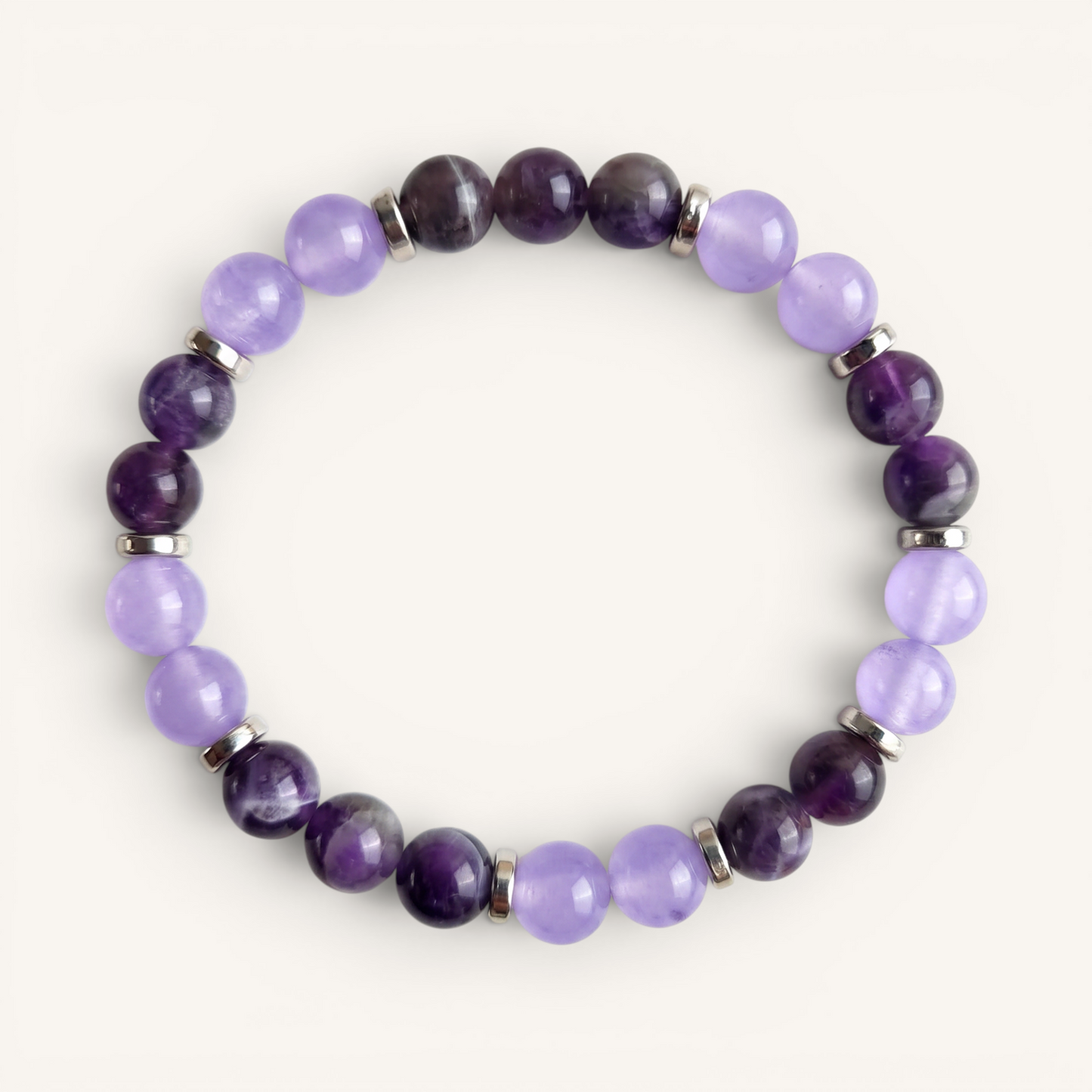 Amethyst & Violet Chalcedony 'Peaceful Spirit' Bracelet