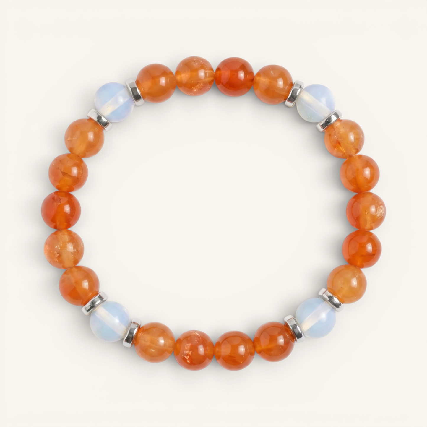 Opalite & Orange Chalcedony 'Inspiration' Bracelet