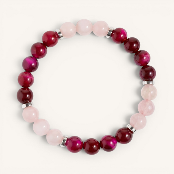 Pink Tiger's Eye & Rose Quartz 'Compassion' Bracelet