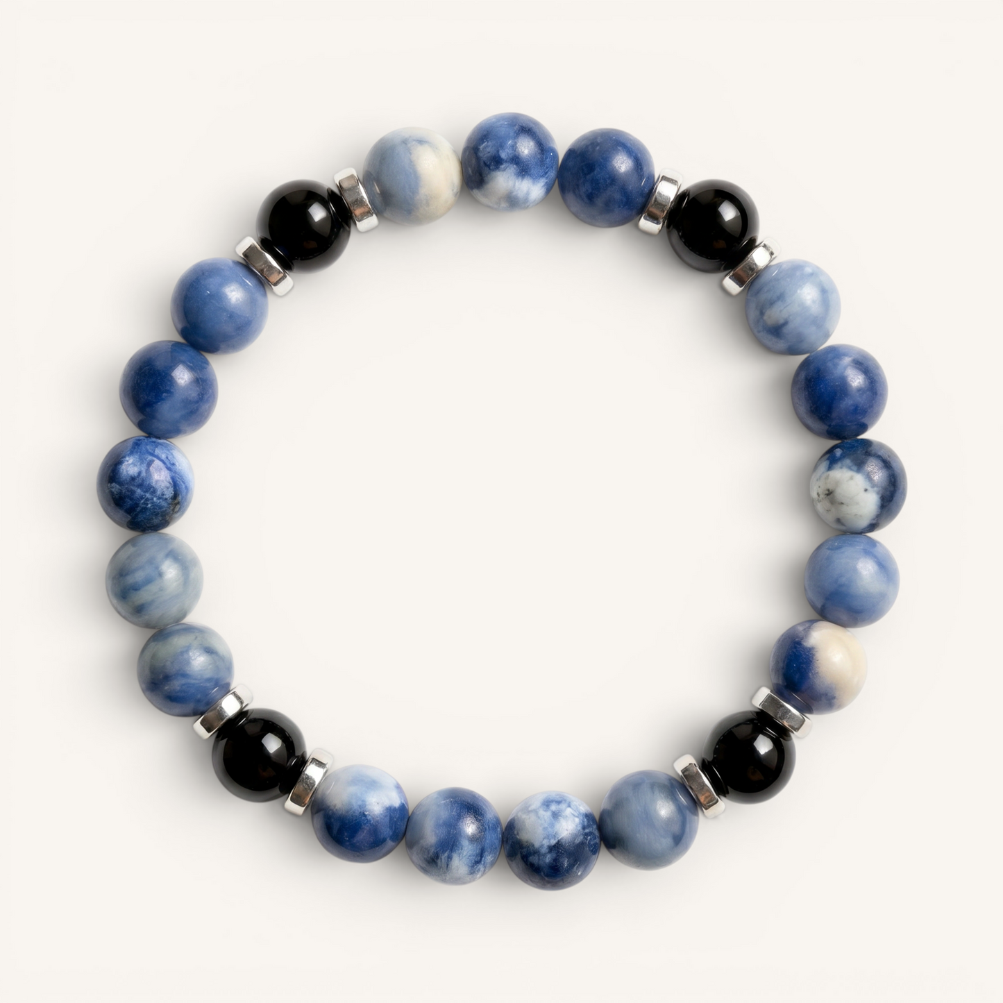 Sodalite & Obsidian 'Steadfast Mind' Bracelet
