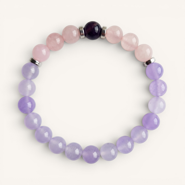 Rose Quartz & Violet Chalcedony 'Comfort' Bracelet
