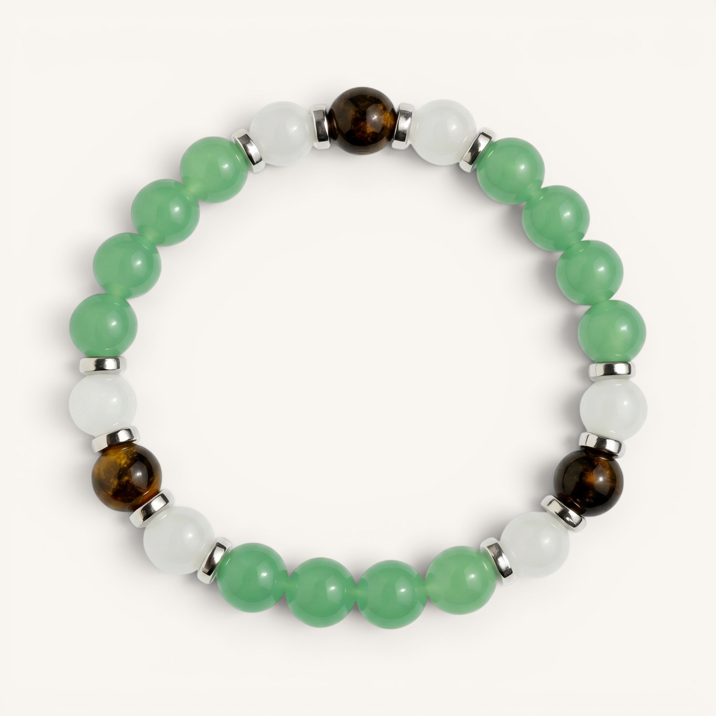 White Jade & Green Aventurine 'Renewal' Bracelet