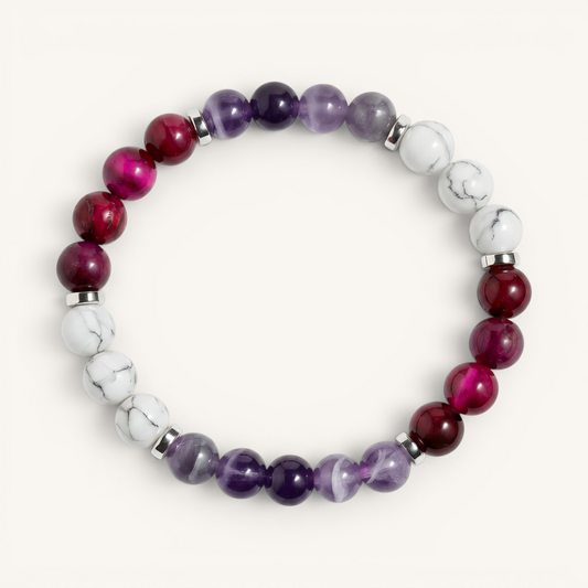 Howlite & Amethyst 'Deep Calm' Bracelet