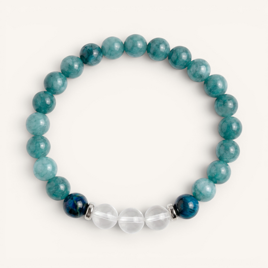 Apatite & White Jade 'Clear Mind' Bracelet