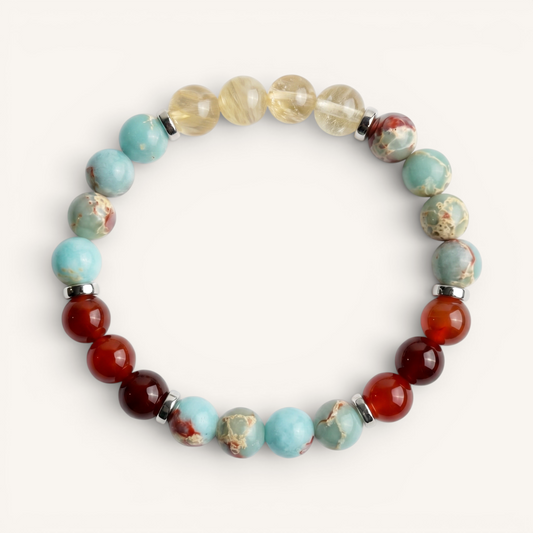 Citrine & Red Agate 'Motivation' Bracelet