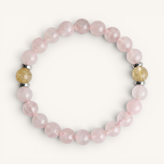 Rose Quartz & Citrine 'Heartshine' Bracelet