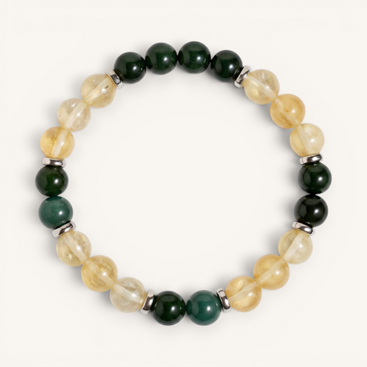 Citrine & Moss Agate 'Rooted Joy' Bracelet