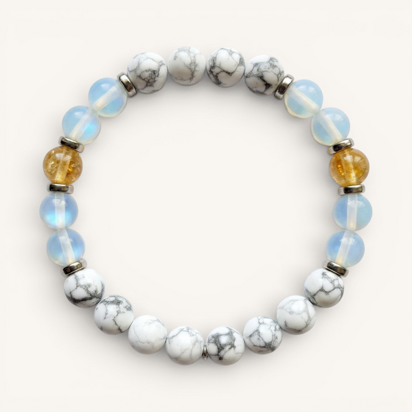 Howlite & Citrine 'Bright Clarity' Bracelet