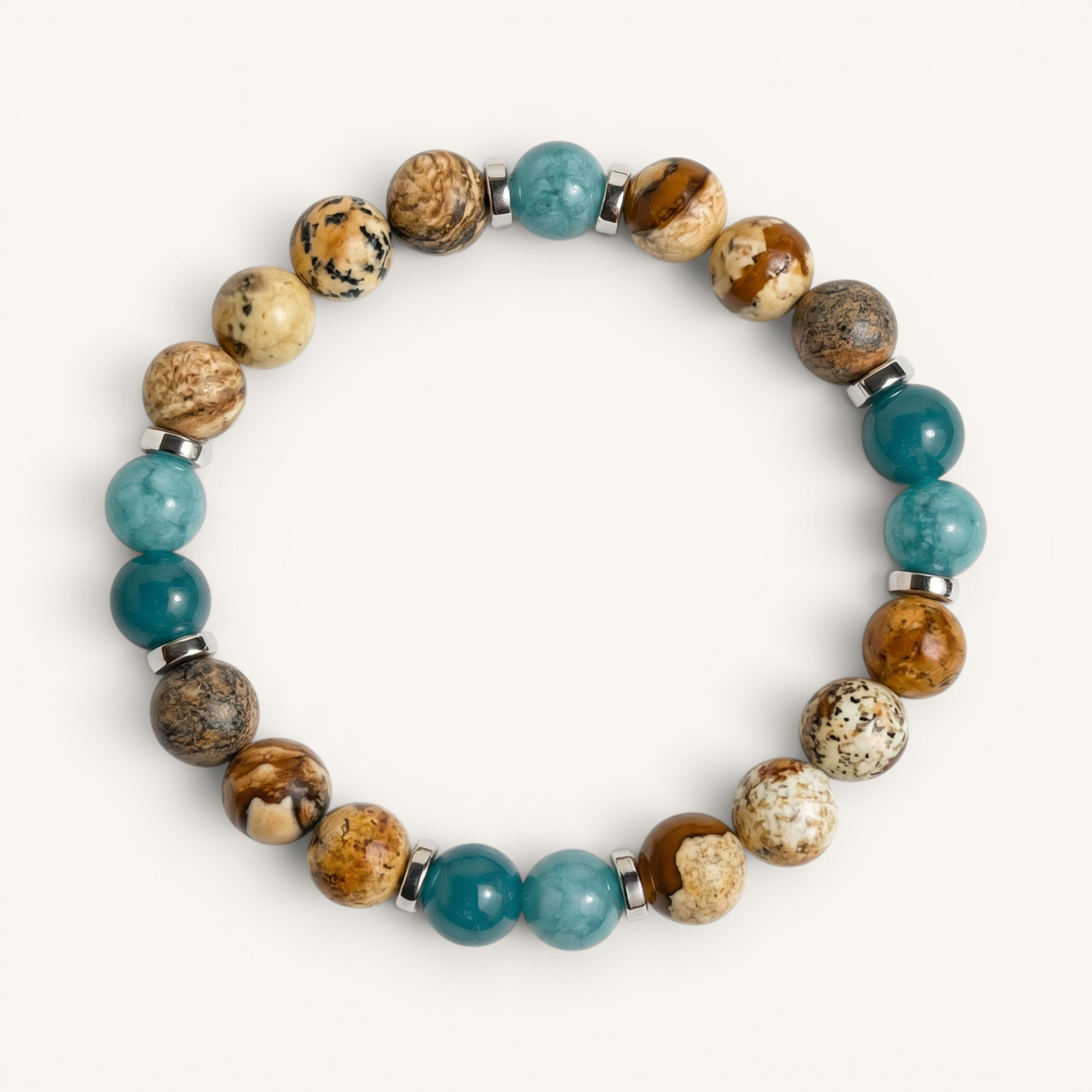 Apatite & Picture Jasper 'Vision' Bracelet