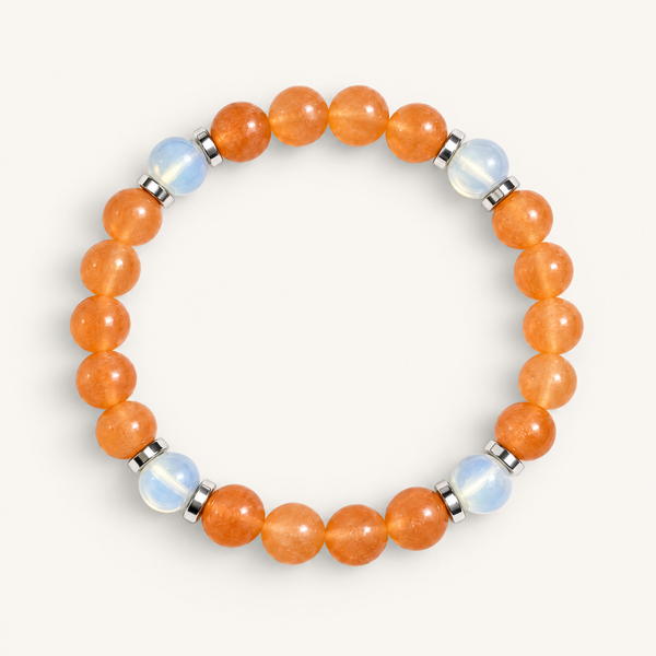 Opalite & Orange Chalcedony 'Inspiration' Bracelet