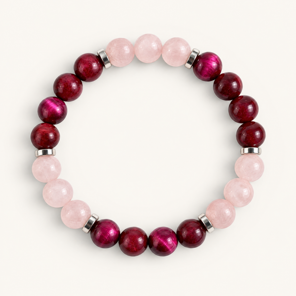 Pink Tiger's Eye & Rose Quartz 'Compassion' Bracelet