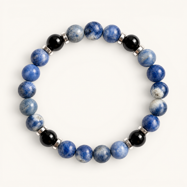 Sodalite & Obsidian 'Steadfast Mind' Bracelet
