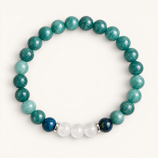 Apatite & White Jade 'Clear Mind' Bracelet