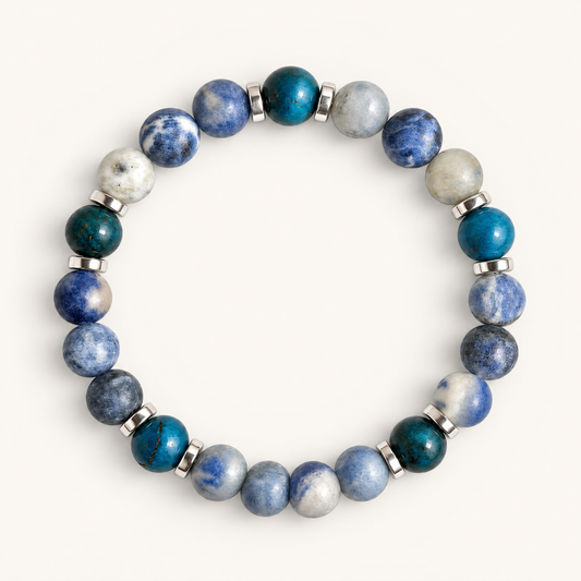 Sodalite & Royal Blue Tiger's Eye 'Deep Focus' Bracelet