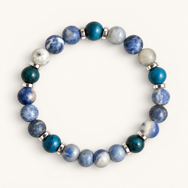Sodalite & Royal Blue Tiger's Eye 'Deep Focus' Bracelet