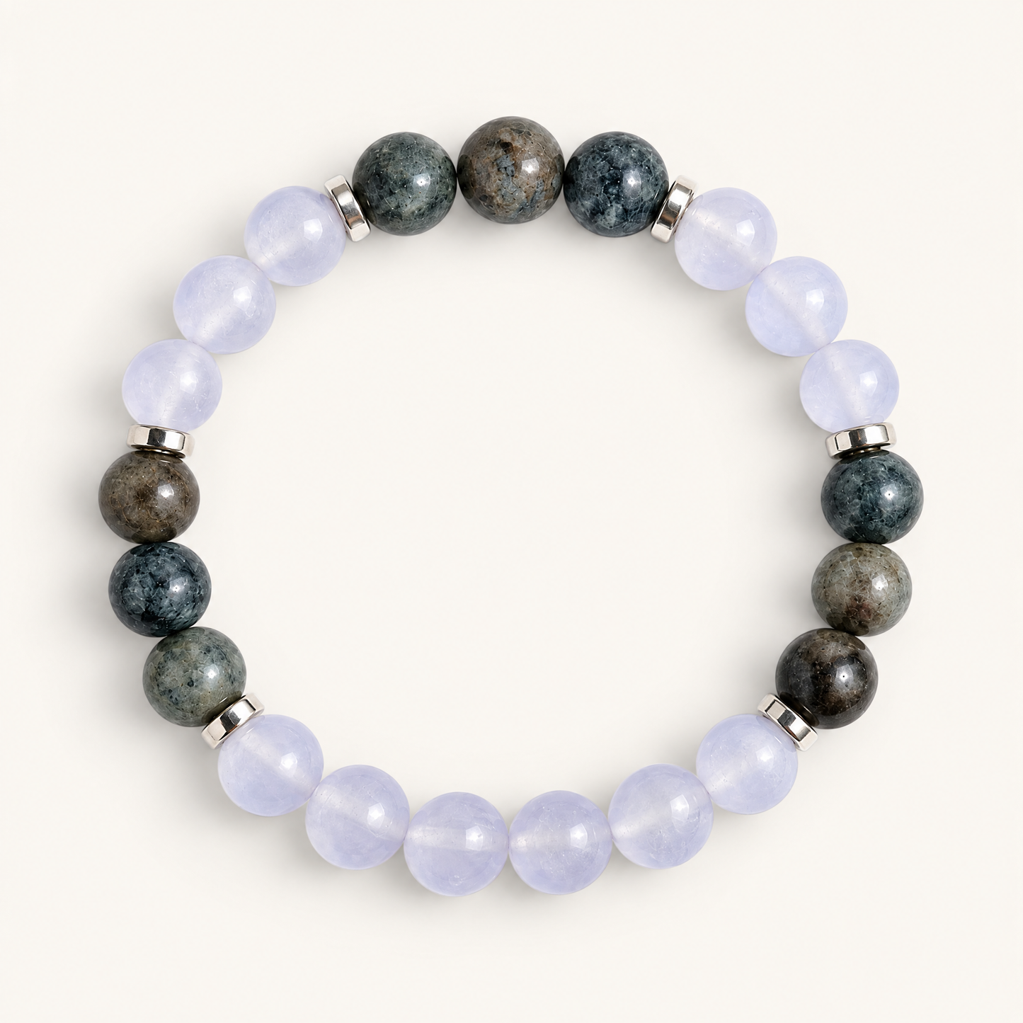 Yooperlite & Violet Chalcedony 'Evening Ease' Bracelet