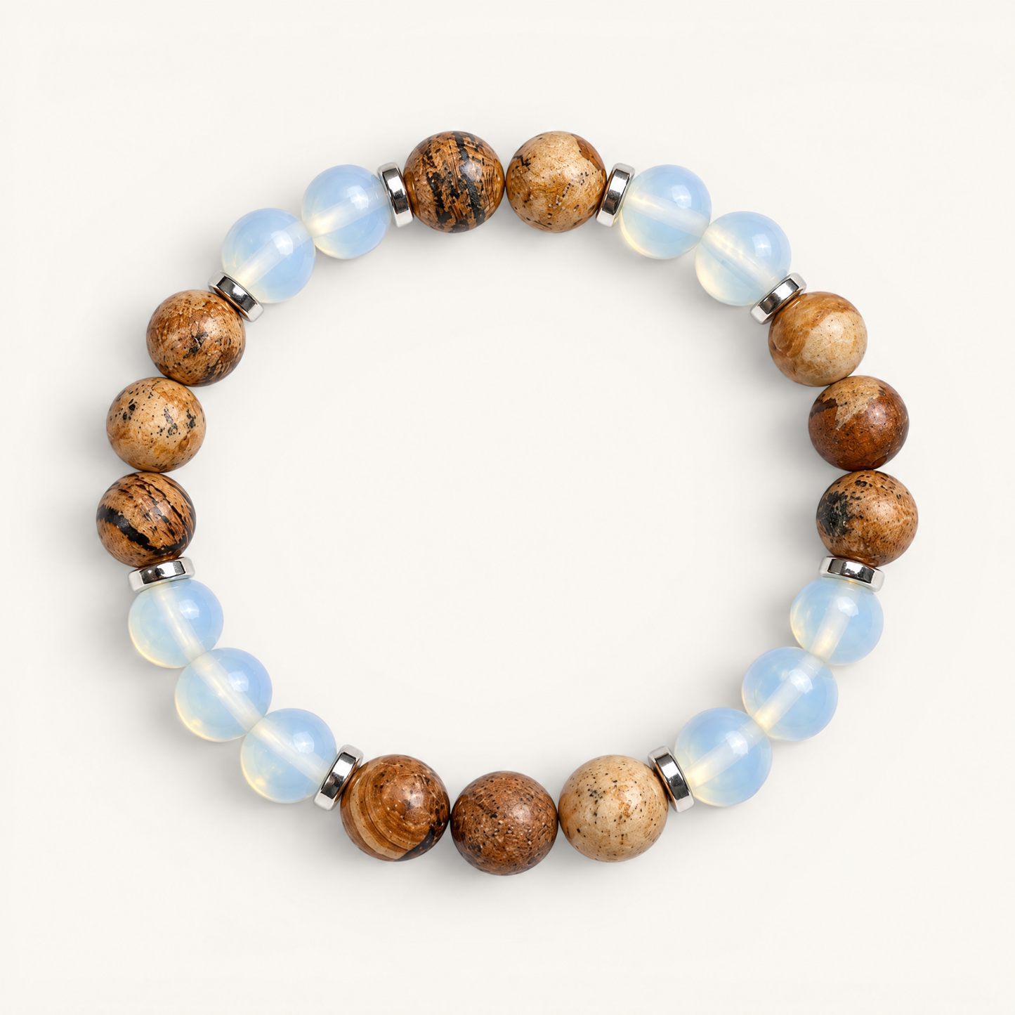 Opalite & Picture Jasper 'Calm Focus' Bracelet