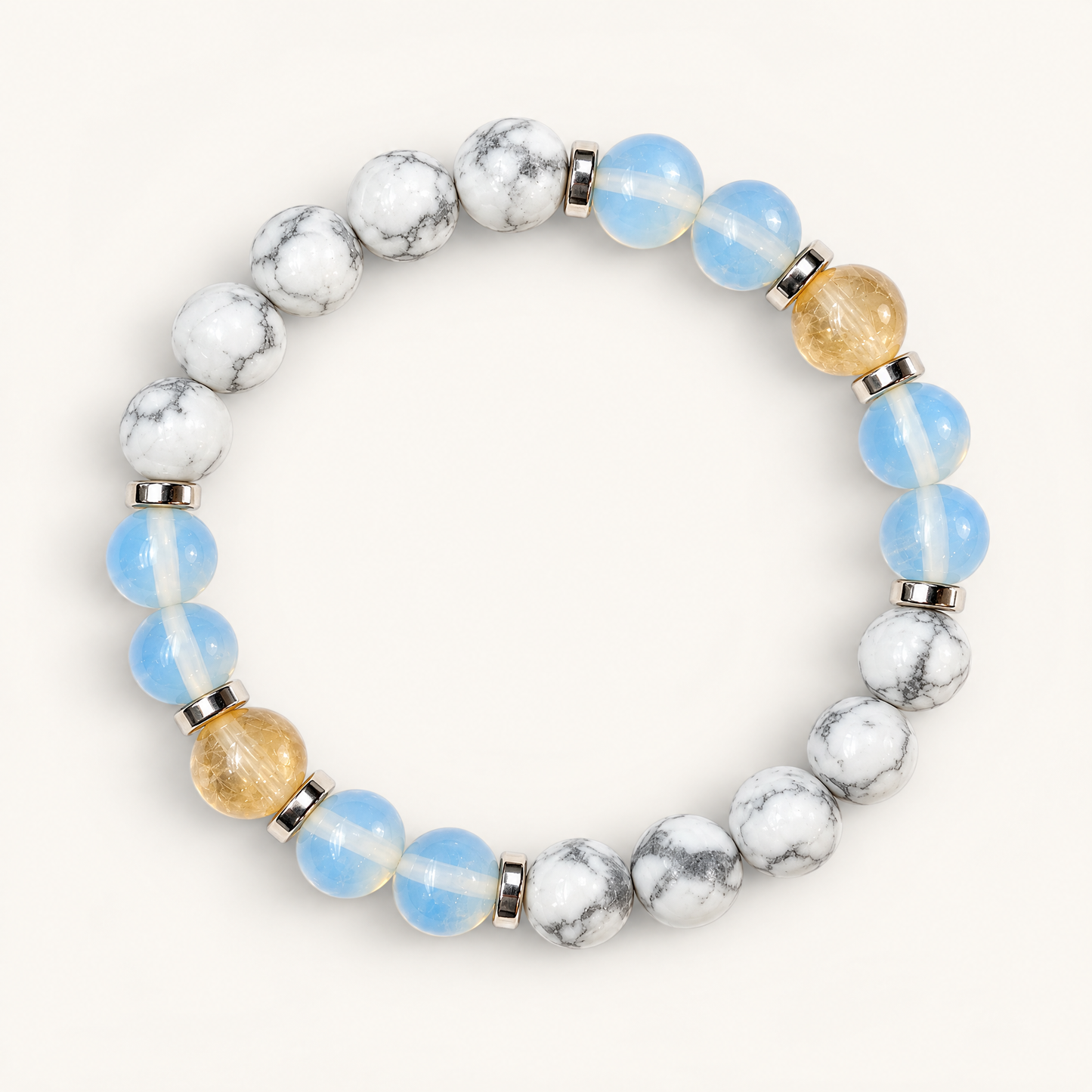Howlite & Citrine 'Bright Clarity' Bracelet