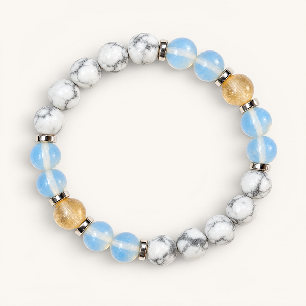Howlite & Citrine 'Bright Clarity' Bracelet
