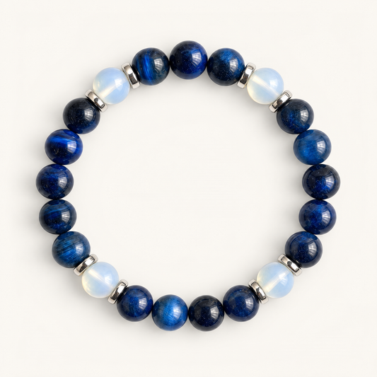 Blue Tiger's Eye & Opalite 'Poise' Bracelet