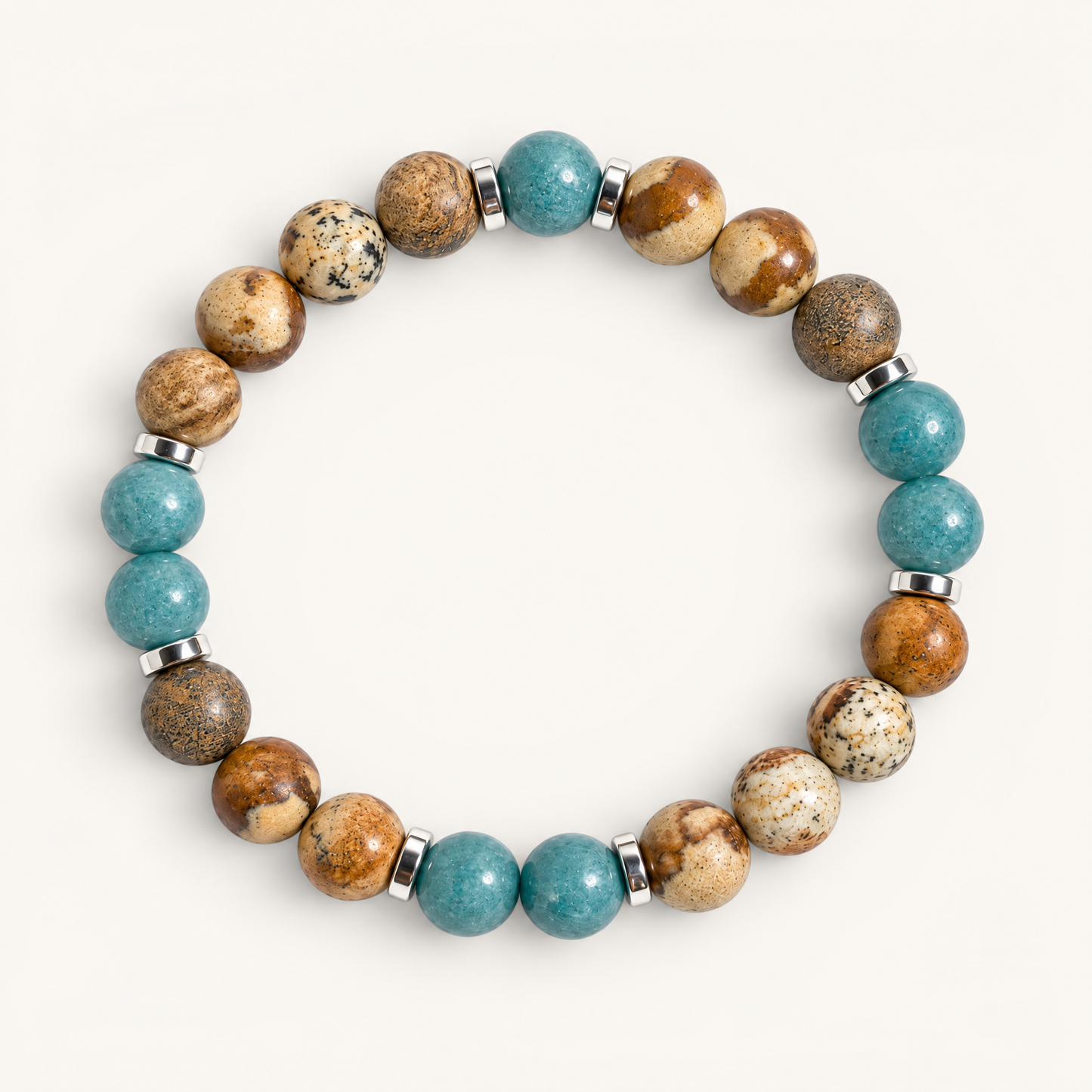 Apatite & Picture Jasper 'Vision' Bracelet