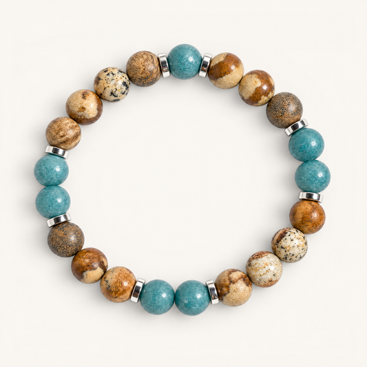 Apatite & Picture Jasper 'Vision' Bracelet