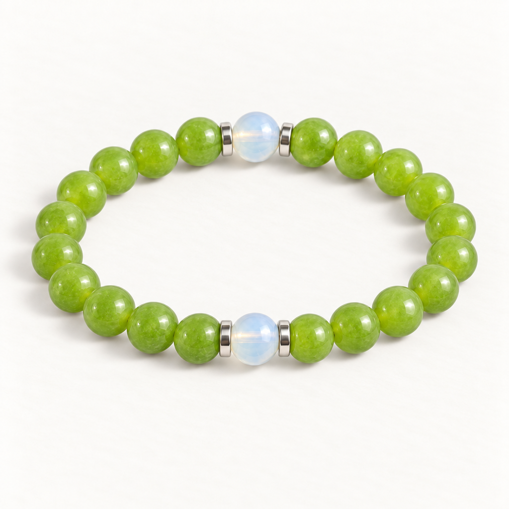 Green Chalcedony & Opalite 'Fresh Start' Bracelet