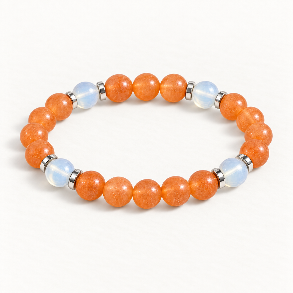 Opalite & Orange Chalcedony 'Inspiration' Bracelet