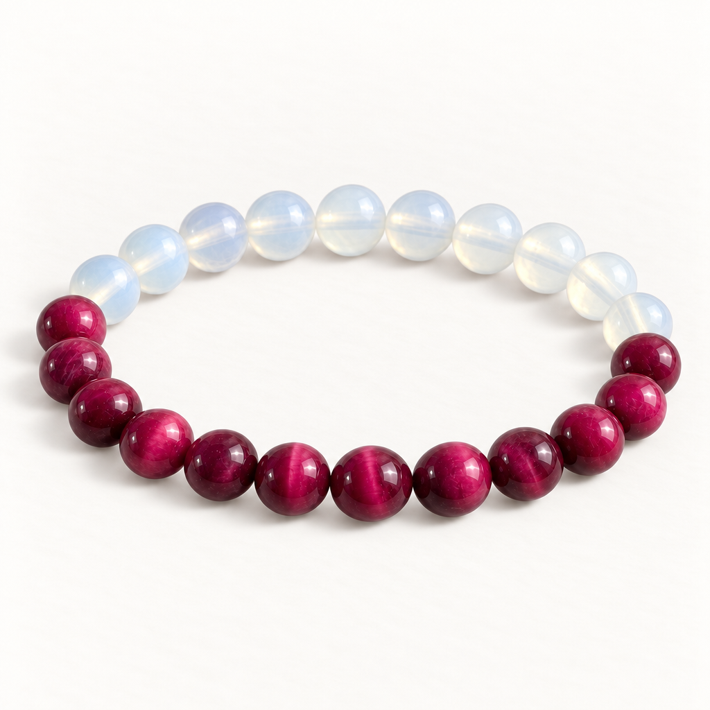 Pink Tiger's Eye & Opalite 'Optimism' Bracelet