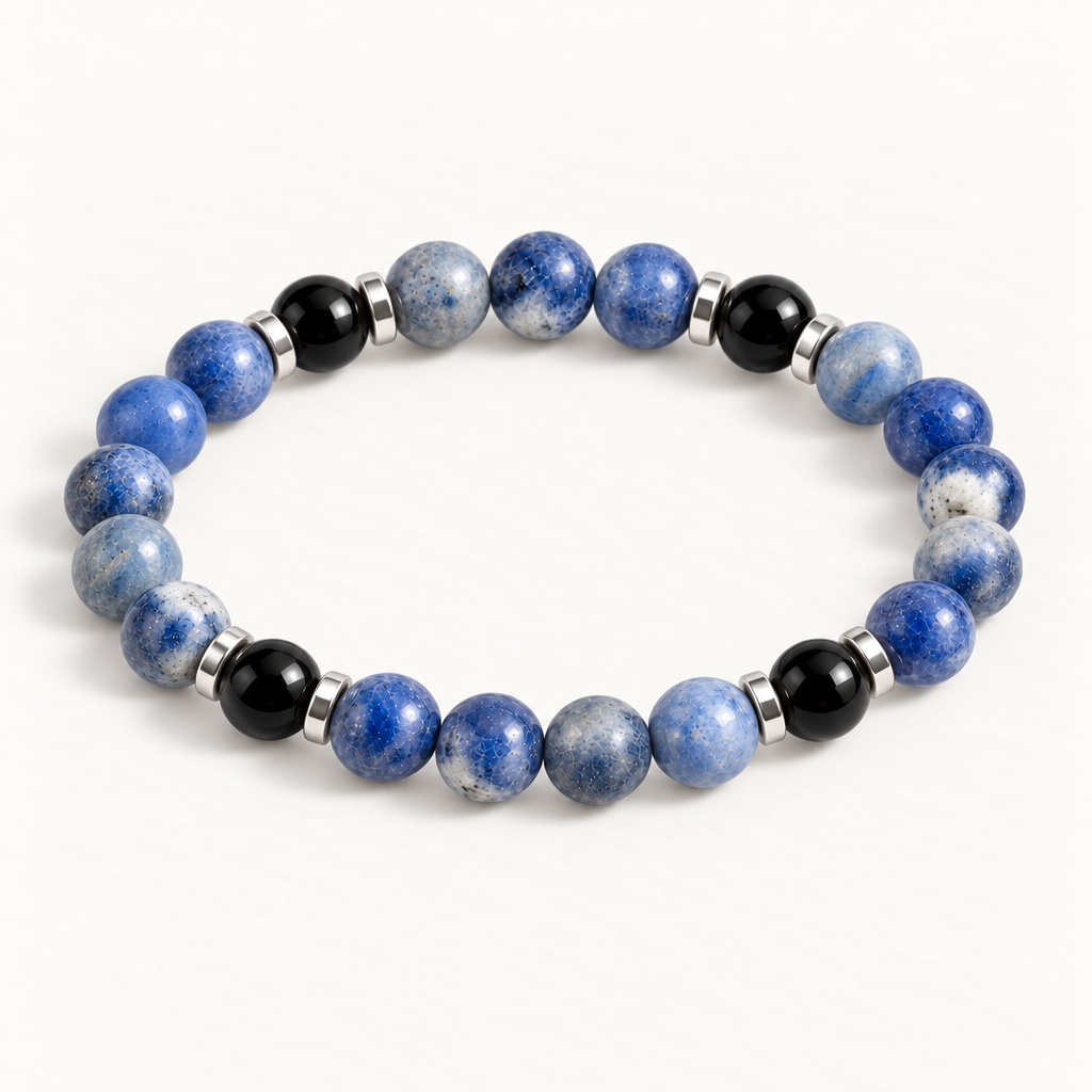 Sodalite & Obsidian 'Steadfast Mind' Bracelet