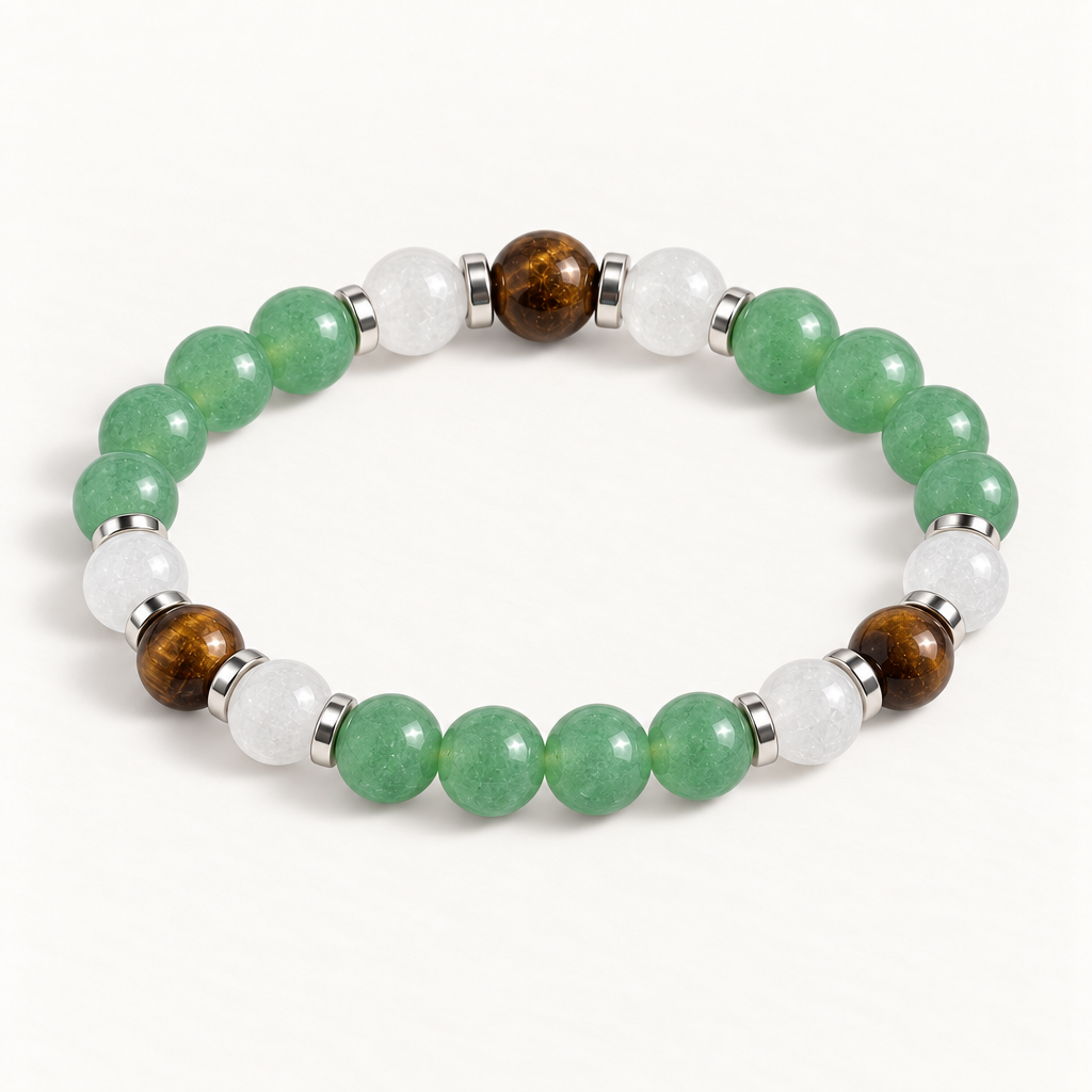 White Jade & Green Aventurine 'Renewal' Bracelet