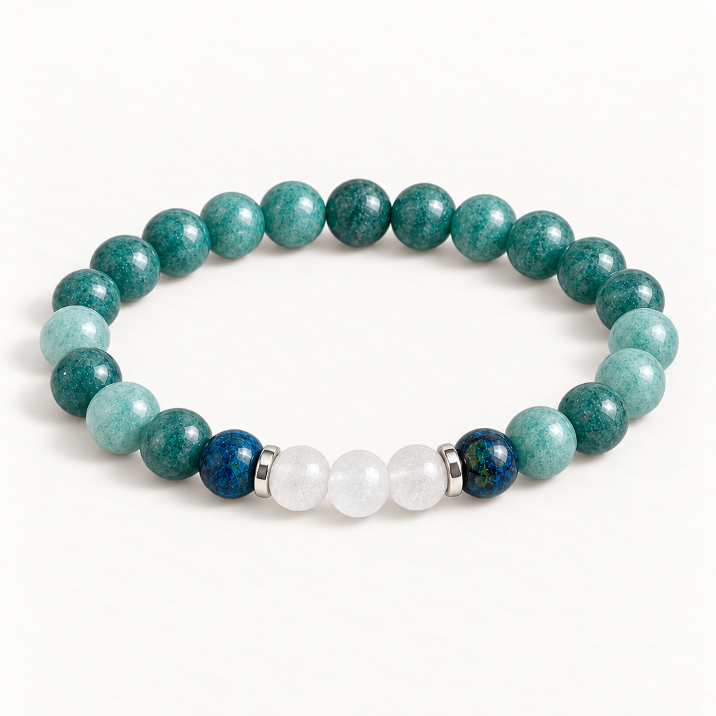 Apatite & White Jade 'Clear Mind' Bracelet