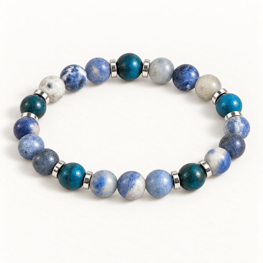 Sodalite & Royal Blue Tiger's Eye 'Deep Focus' Bracelet