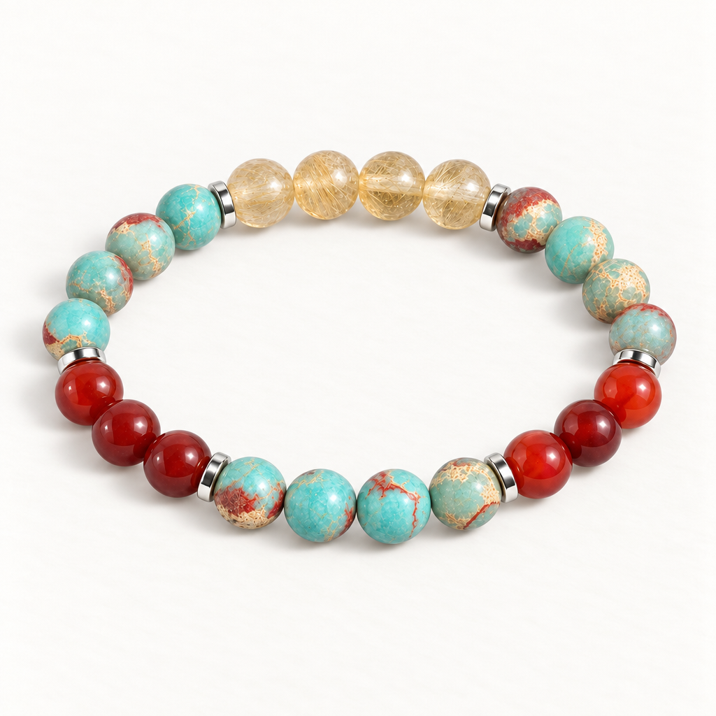 Citrine & Red Agate 'Motivation' Bracelet
