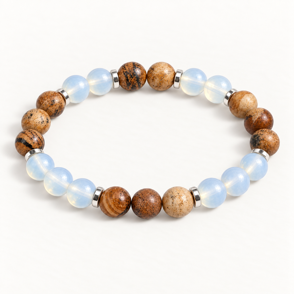 Opalite & Picture Jasper 'Calm Focus' Bracelet