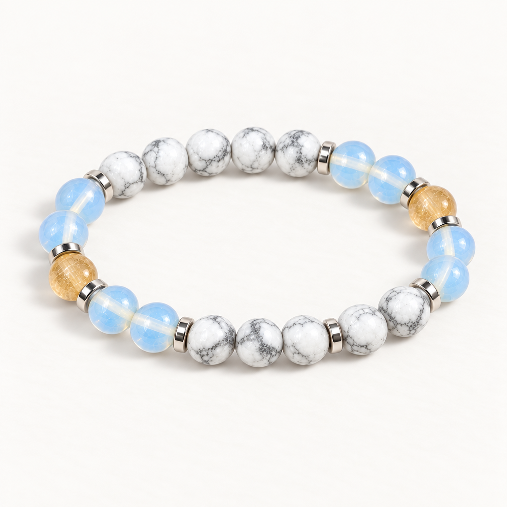 Howlite & Citrine 'Bright Clarity' Bracelet